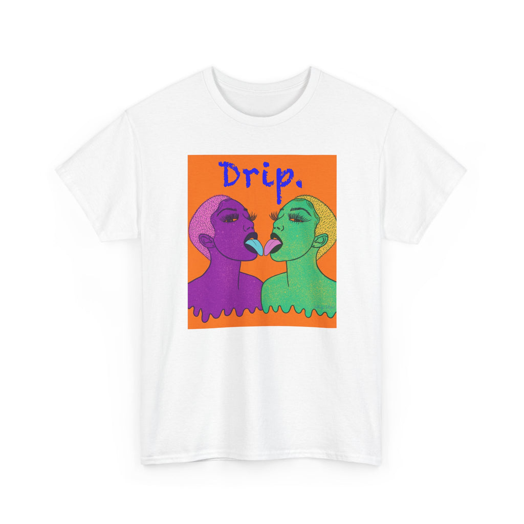 Drip Graphic Tee — Colorful Pop Art Couple T-Shirt