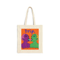 Tote Bag — 'Drip.' Pop Art Couple Canvas Tote, Colorful Retro LGBTQ+ Pride Gift