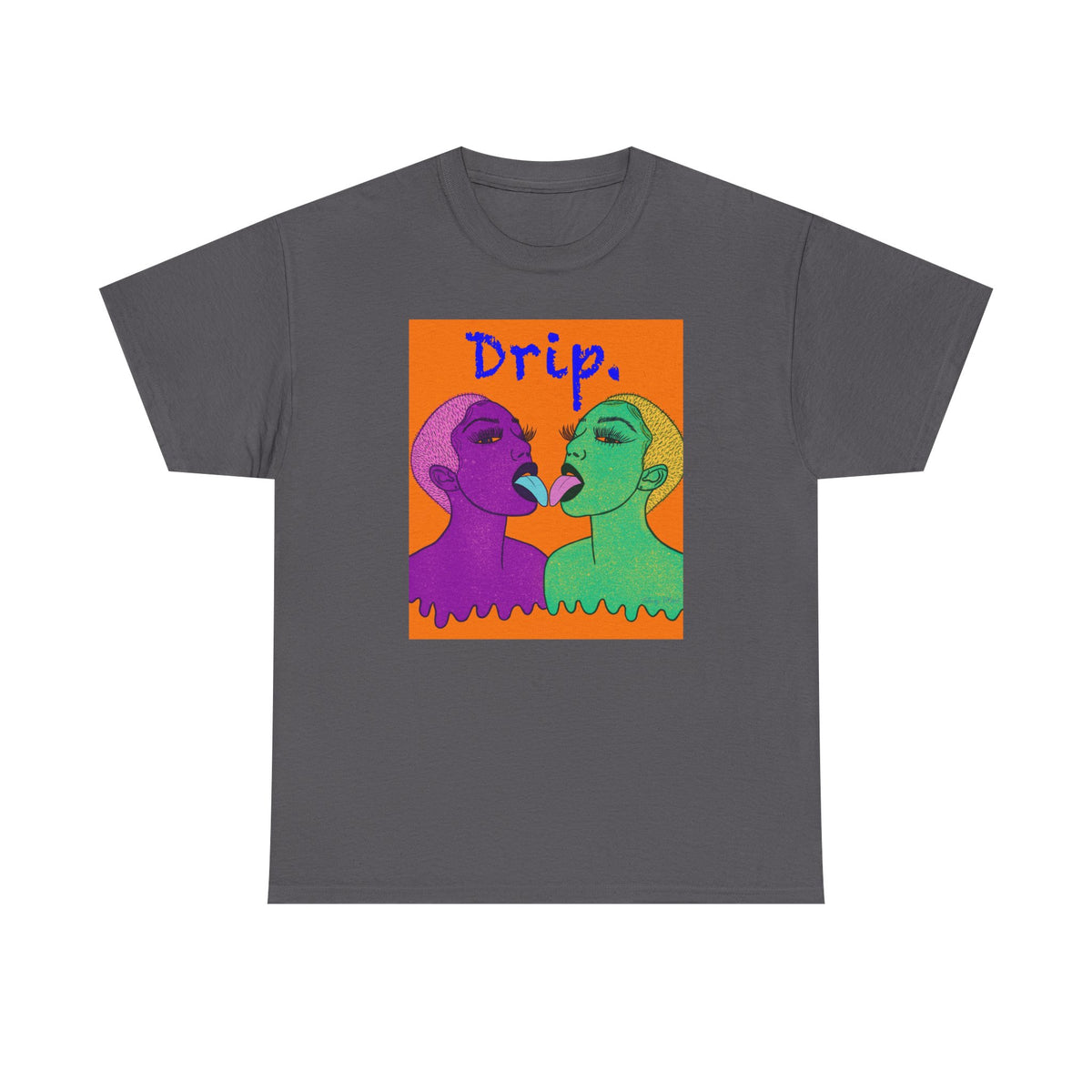 Drip Graphic Tee — Colorful Pop Art Couple T-Shirt