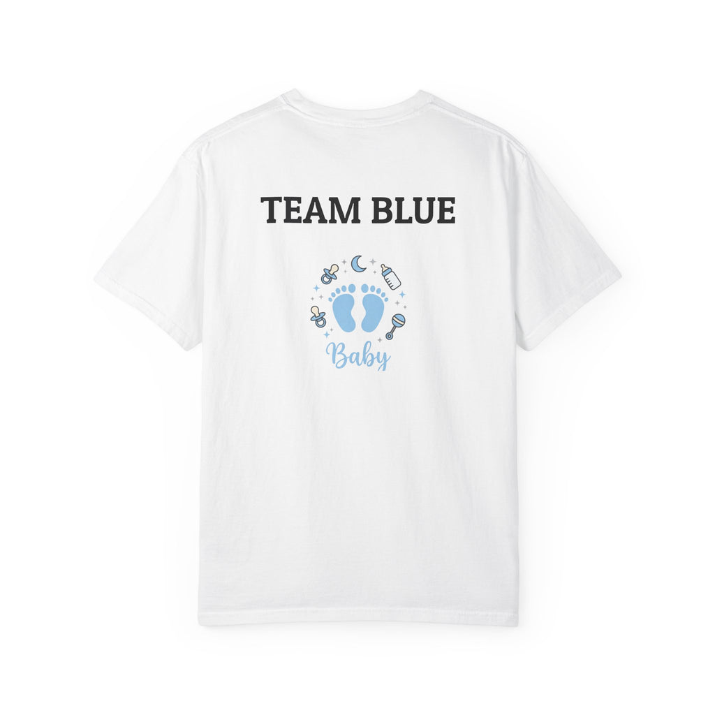 Gender Reveal 'Blue? Or Pink?' T-Shirt — Team Blue Baby Tee